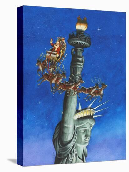 Santa Visits Lady Liberty-Ben Otero-Premier Image Canvas