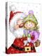 Santa With Girl-MAKIKO-Premier Image Canvas