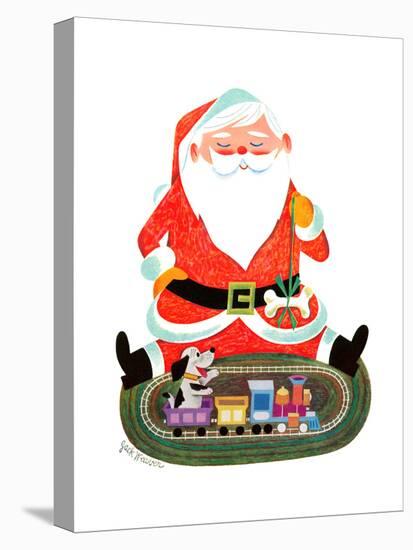 Santa with Train - Jack & Jill-Jack Weaver-Premier Image Canvas