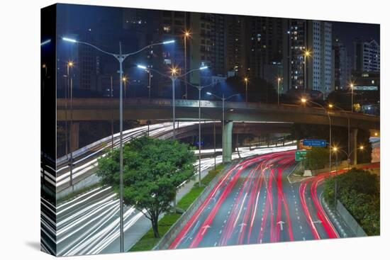 Sao Paulo Highway at Night, Brazil.-Jon Hicks-Premier Image Canvas