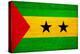 Sao Tome And Principe Flag Design with Wood Patterning - Flags of the World Series-Philippe Hugonnard-Stretched Canvas