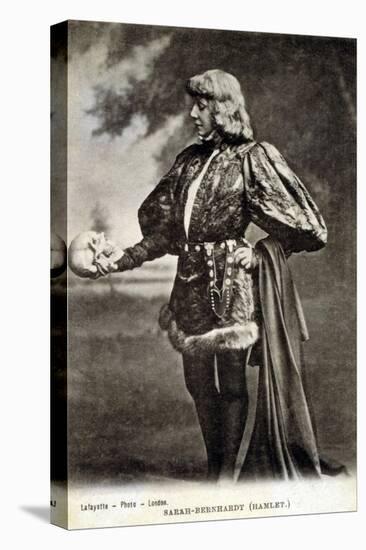 Sarah Bernhardt, French Actress, in Role of Shakespeare's Hamlet. 1887-null-Stretched Canvas