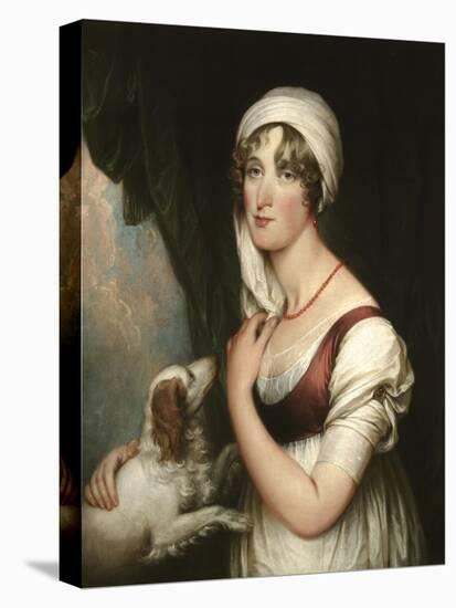 Sarah Trumbull with a Spaniel, c.1802-John Trumbull-Premier Image Canvas