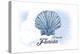 Sarasota, Florida - Scallop Shell - Blue - Coastal Icon-Lantern Press-Stretched Canvas