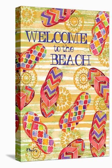Sarasota Sandals Welcome-Paul Brent-Stretched Canvas