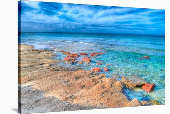 Sardinia Foreshore Coast View-null-Stretched Canvas