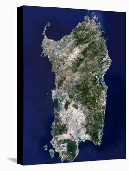 Sardinia, Satellite Image-PLANETOBSERVER-Premier Image Canvas