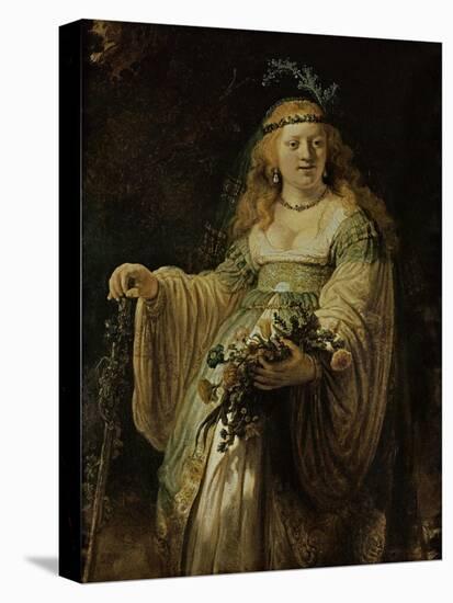 Saskia Van Ulenborch in Arcadian Costume, 1634-Rembrandt van Rijn-Premier Image Canvas