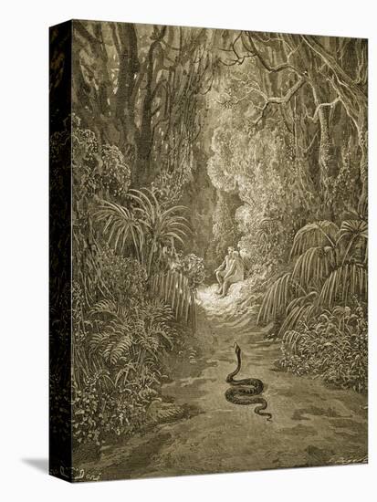 Satan As a Serpent Enters Paradise-Gustave Doré-Premier Image Canvas