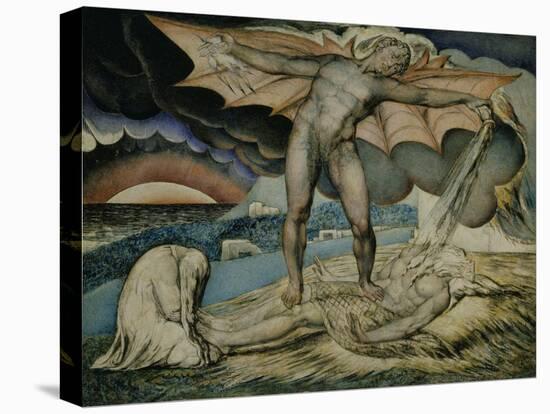 Satan Smiting Job with Sore Boils-William Blake-Premier Image Canvas