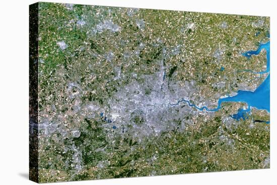 Satellite Image of Greater London, UK-PLANETOBSERVER-Premier Image Canvas