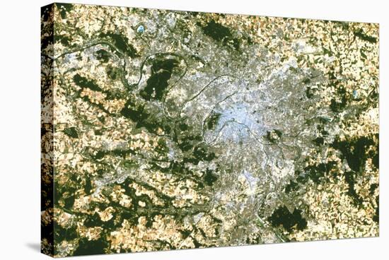 Satellite Image of Paris-PLANETOBSERVER-Premier Image Canvas