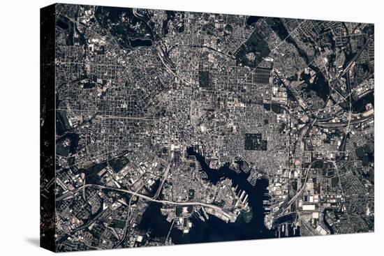 Satellite view of Baltimore, Maryland, USA-null-Premier Image Canvas