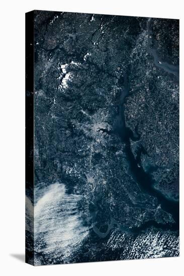 Satellite view of Baltimore, Maryland, USA-null-Premier Image Canvas