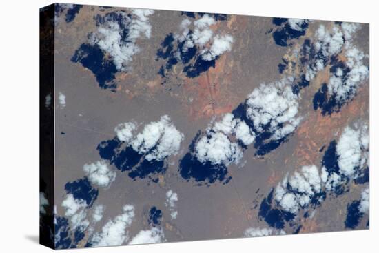 Satellite view of clouds over landscape, Kyzylorda Province, Kazakhstan-null-Premier Image Canvas