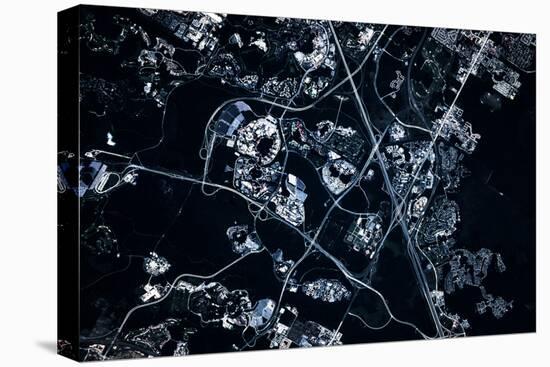 Satellite view of Disneyworld, Orlando, Florida, USA-null-Premier Image Canvas
