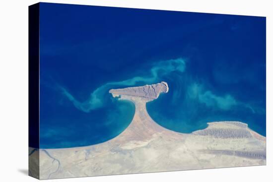Satellite view of Makran Coastal Region, Balochistan, Pakistan-null-Premier Image Canvas