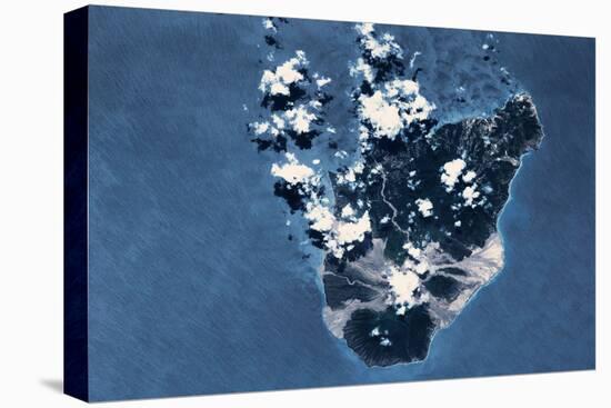 Satellite view of Montserrat Island, British Overseas Territory-null-Premier Image Canvas