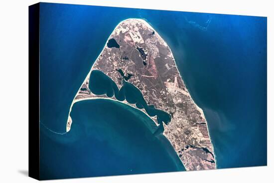 Satellite view of Nantucket Island, Cape Coad, Massachusetts, USA-null-Premier Image Canvas