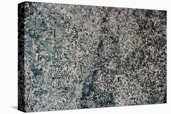 Satellite view of Oklahoma City, Oklahoma, USA-null-Premier Image Canvas