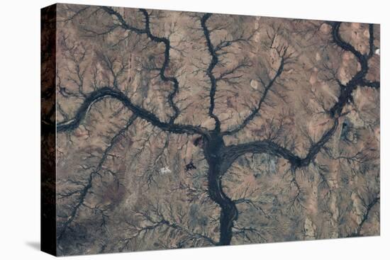 Satellite view of rivers near Ouaddai, Chad-null-Premier Image Canvas