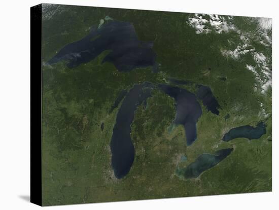 Satellite View of the Great Lakes-Stocktrek Images-Premier Image Canvas