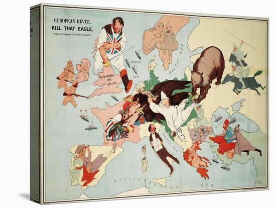 Satirical Map - European Revue - Kill That Eagle-null-Premier Image Canvas