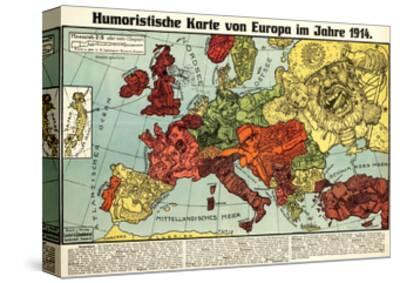 Satirical Map Humoristische Karte Von Europa Im Jahre 1914 Giclee Print K Lehmann Dumont Art Com
