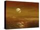 Saturn Above the Thick Atmosphere of its Moon Titan-Stocktrek Images-Premier Image Canvas