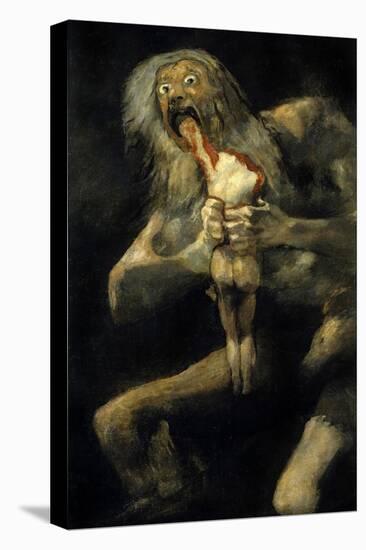 Saturn Devouring His Son. 1820-1823-Francisco de Goya-Stretched Canvas