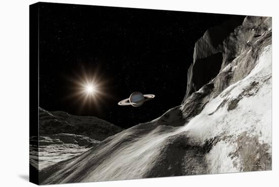 Saturn From Iapetus-Detlev Van Ravenswaay-Premier Image Canvas