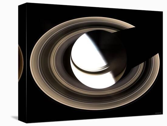 Saturn Sits Enveloped by the Full Splendor of Its Stately Rings-Stocktrek Images-Premier Image Canvas