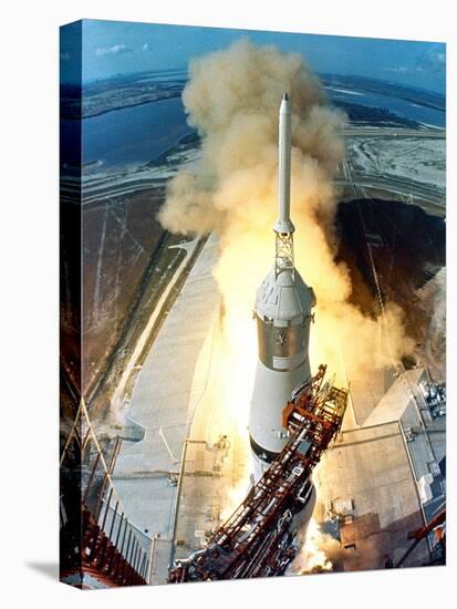 Saturn V Missile Launches the Apollo 11 Moon Mission, July 16, 1969-null-Stretched Canvas