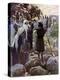 Saul questions the young maidens by Tissot -Bible-James Jacques Joseph Tissot-Premier Image Canvas
