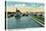 Sault Ste. Marie, Michigan - View of the Soo-Michigan Locks from the Eastern Approach-Lantern Press-Stretched Canvas