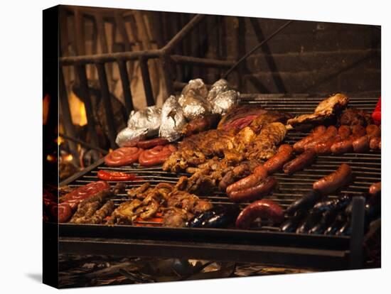 Sausages on a Grill, Mercado Del Puerto, Montevideo, Uruguay-null-Premier Image Canvas