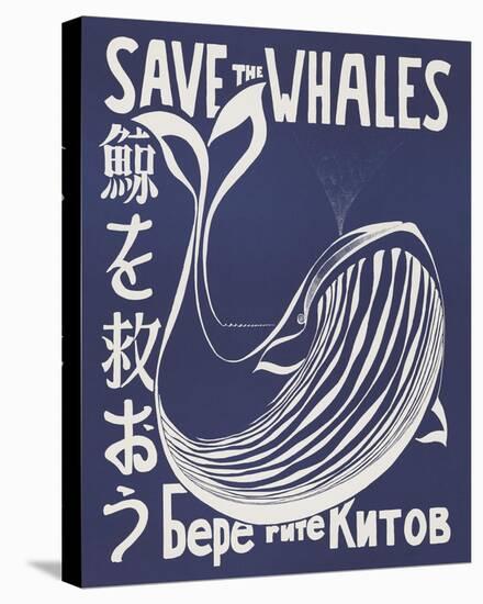 Save the Whales-The Drammis Collection-Stretched Canvas