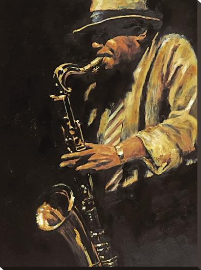 Saxophonist-Hazel Soan-Stretched Canvas