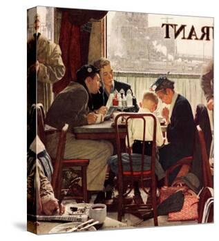"Saying Grace", November 24,1951-Norman Rockwell-Premier Image Canvas