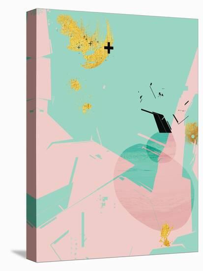 Scandi Abstract Mint Pink-Urban Epiphany-Stretched Canvas