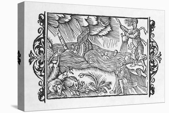 Scandinavian Witches Call up a Storm-Olaus Magnus-Stretched Canvas