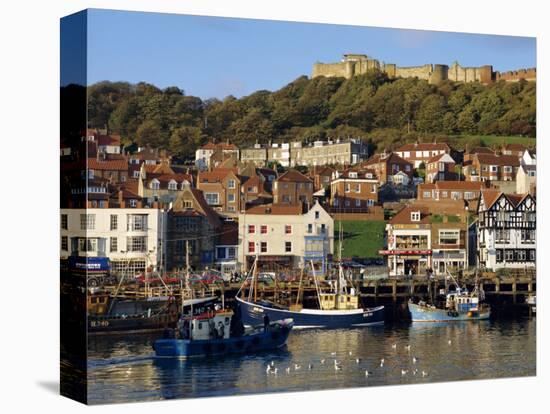 Scarborough, Harbour and Seaside Resort with Castle on the Hill, Yorkshire, England-Adina Tovy-Premier Image Canvas