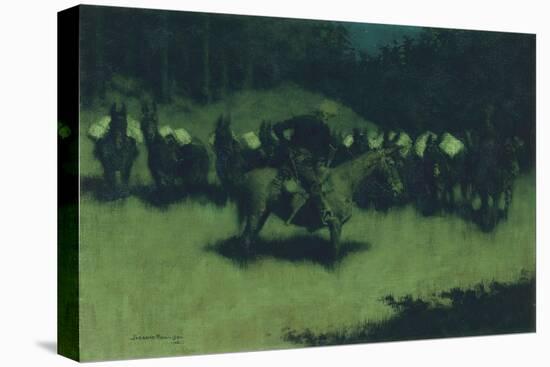 Scare in a Pack Train, 1908-Frederic Remington-Premier Image Canvas