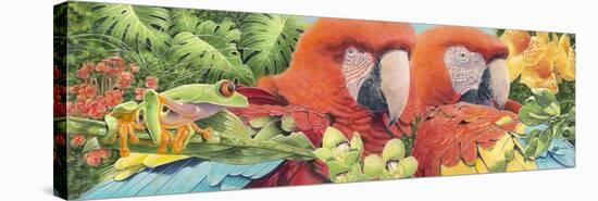 Scarlet Macaws-Durwood Coffey-Premier Image Canvas