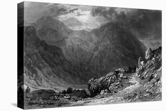 Scawfell Pikes, Lake District-Thomas Allom-Stretched Canvas