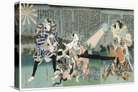 Scene at Kabuki Theatre, 19th Century-null-Premier Image Canvas