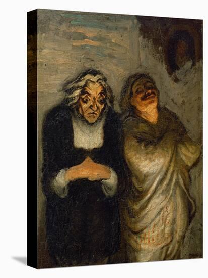 Scene de comedie or Un Scapin. Oil on canvas 32.5 x 24.5 cm R.F. 2666.-Honore Daumier-Premier Image Canvas