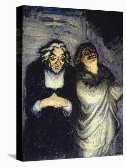 Scene de Comedie-Honore Daumier-Premier Image Canvas