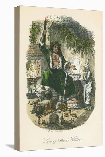 Scene from a Christmas Carol by Charles Dickens, 1843-John Leech-Premier Image Canvas