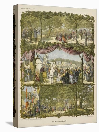 Scene from a Danish County Fair, "Fra Dyrehavsbakken", from a Broadsheet Published by Michaelsen…-Hans Christian Ley-Premier Image Canvas